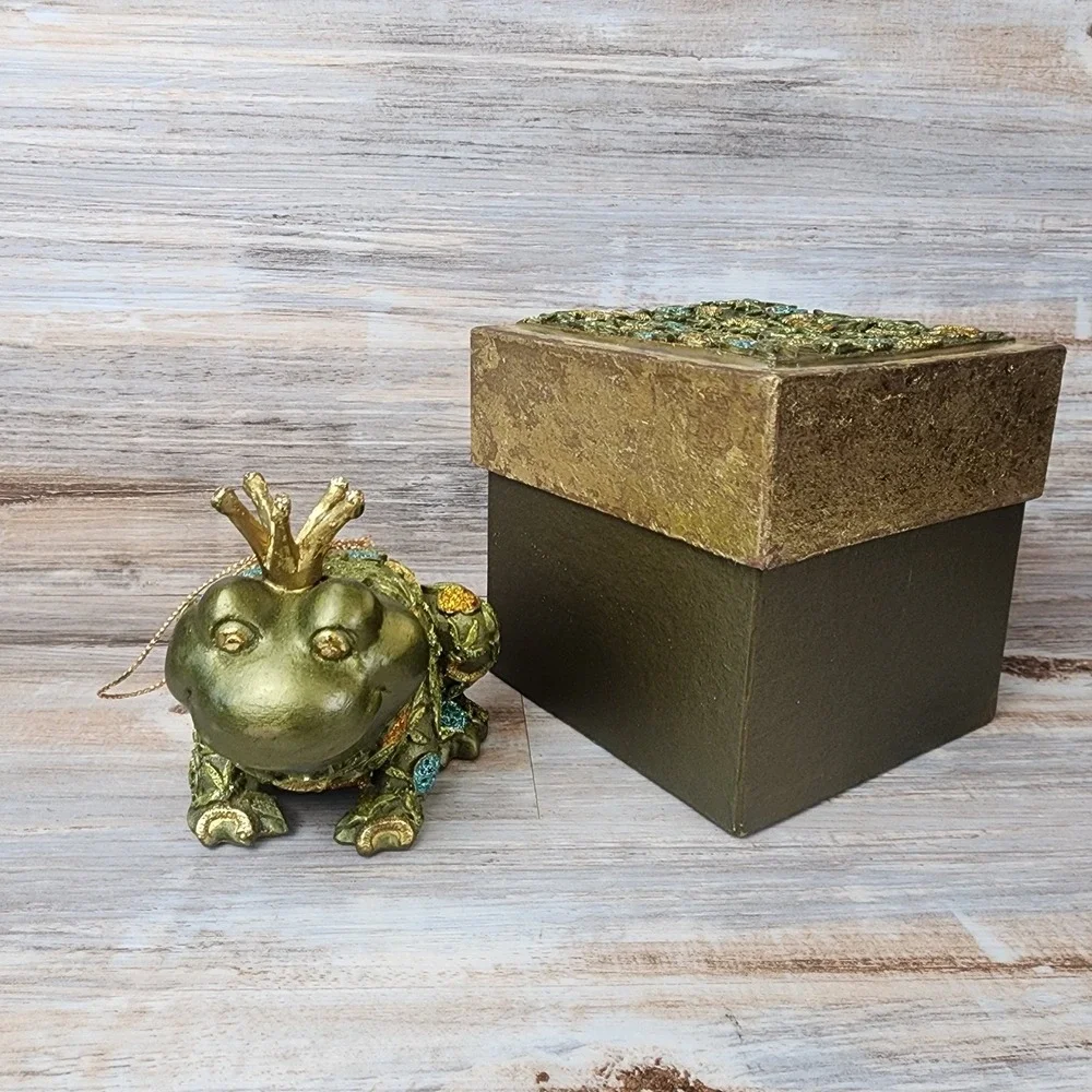 Schurman Retail Group Frog Prince Ornament with Matching Decorative Gift Box